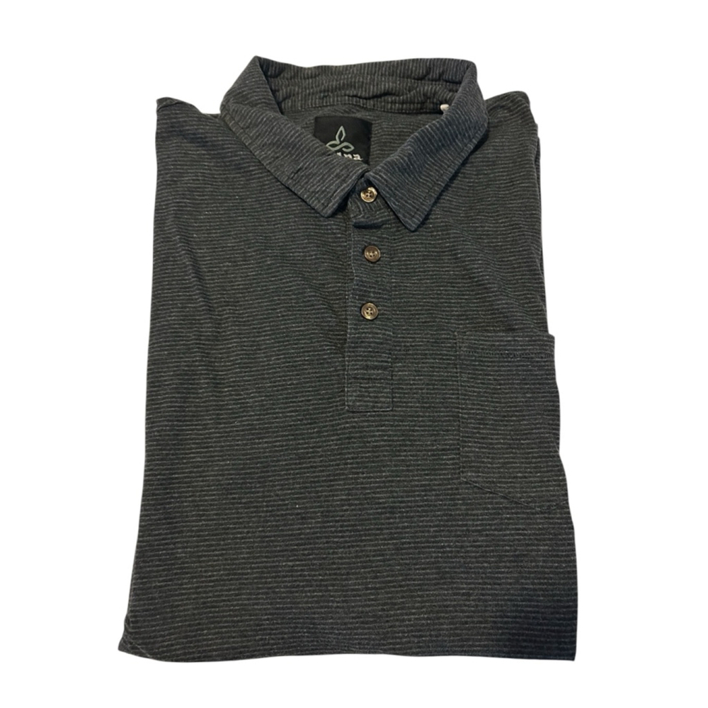 Men's Prana Polo Shirt, XX-LRG, Dark Gray